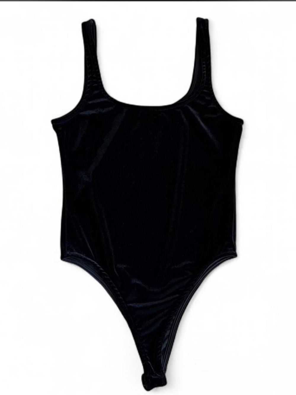 Naked Wardrobe velvet bodysuit, size M.